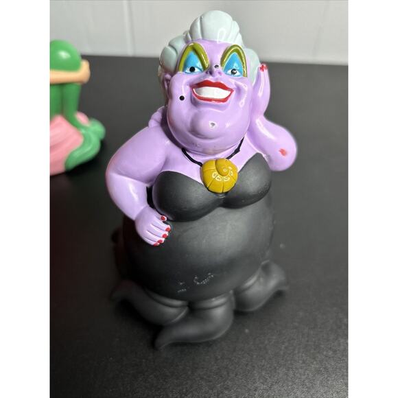 Vintage The Little Mermaid Bath Toy Lot - Ursula Flounder Sebastian Figures - Picture 15 of 16